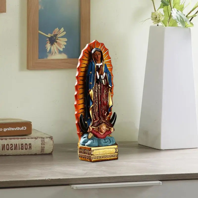 Beautifully Painted Guadalupe Statue