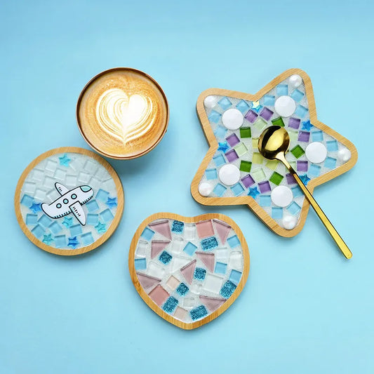 Bamboo Mosaic DIY Coasters as Kids Gift
