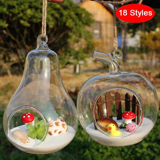 DIY Potted Hanging Transparent Ball Glass Flower Planter