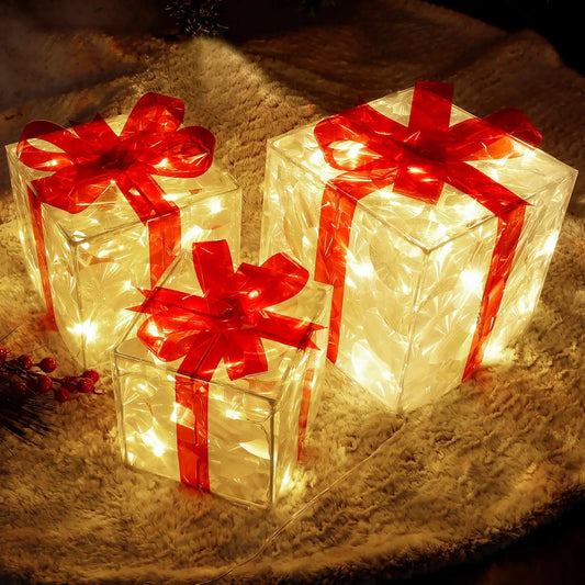 Glowing Christmas Decoration Gift Box
