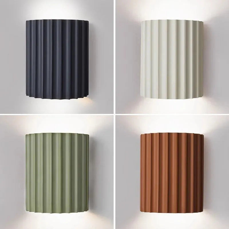 Modern LED Wall Lamp: Macaron Resin Sconces for Entryway