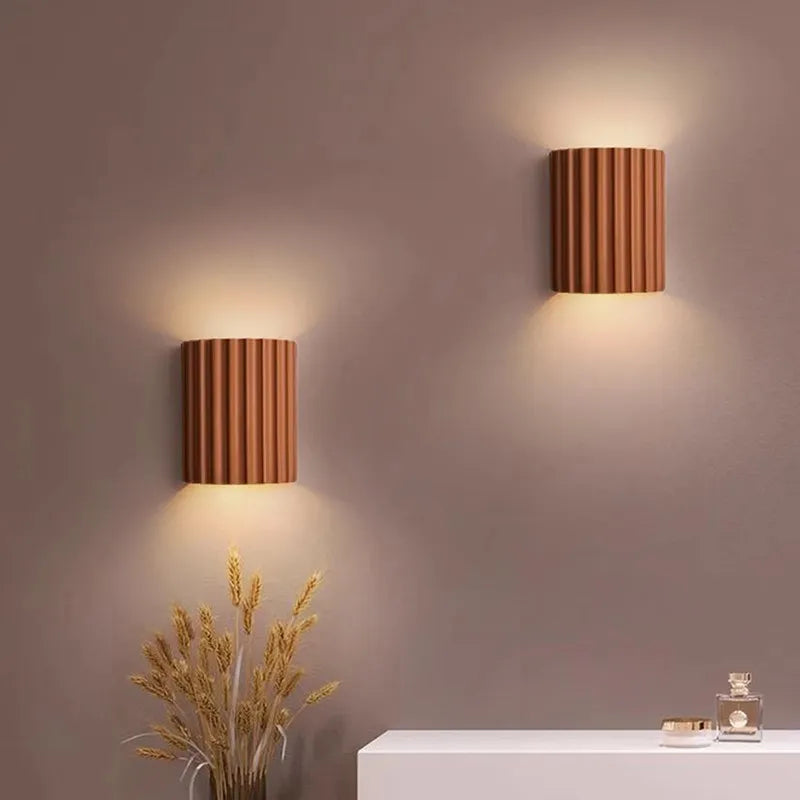 Modern LED Wall Lamp: Macaron Resin Sconces for Entryway