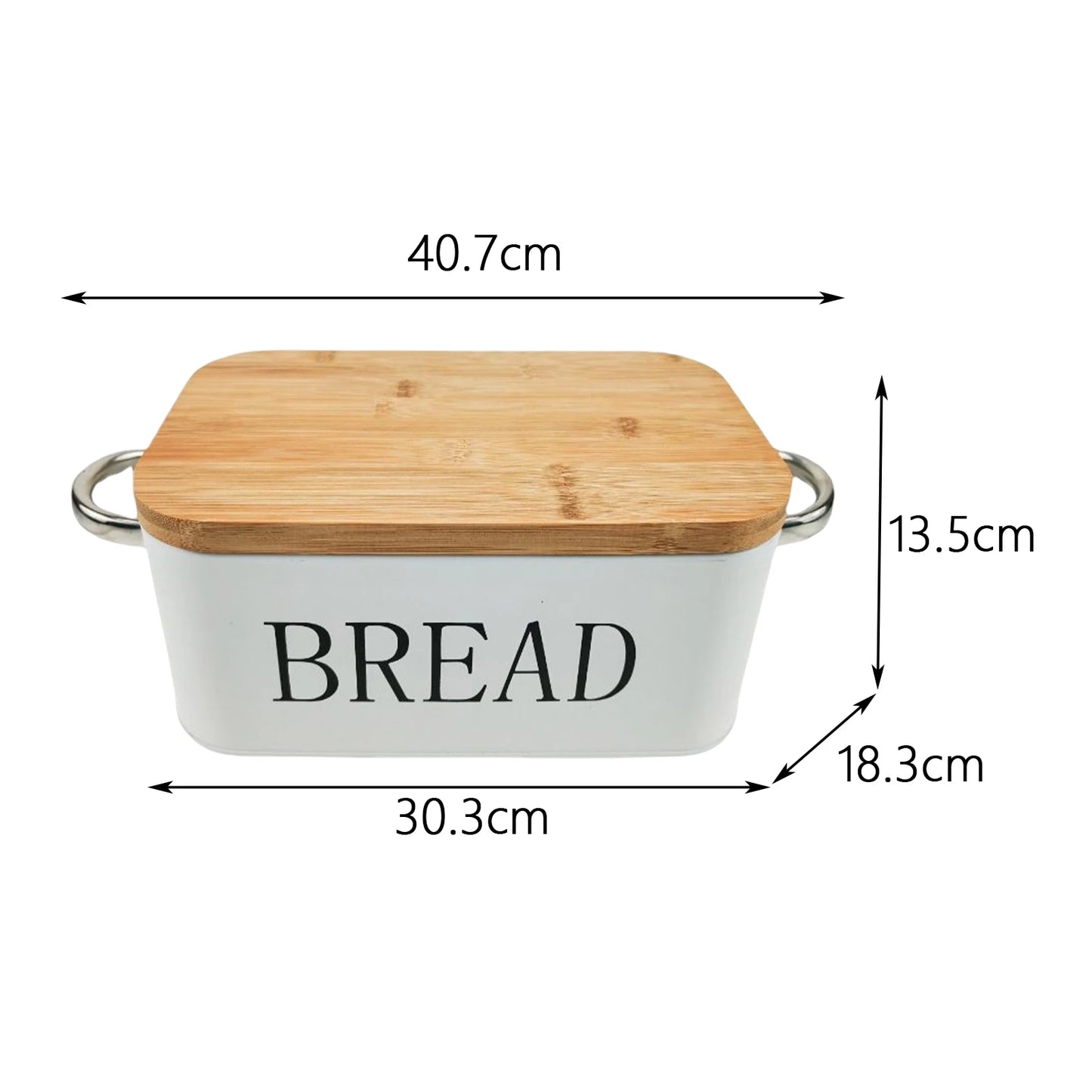 Retro Style Multi Purpose Bread Box with Wooden Lid