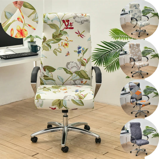 Floral Printed Computer Chair Cover