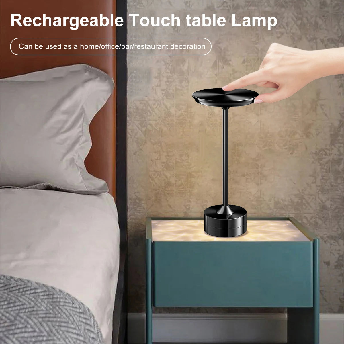 Rechargeable Wireless Buffet Table Lamp with Touch Sensor