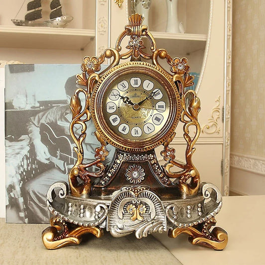 European Style Vintage Analog Desk Clock