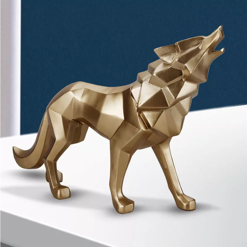 Polyresin Wolf Figurine