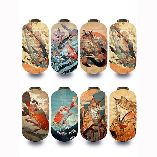 Japanese Traditional Ukiyo-e Style Paper Lantern