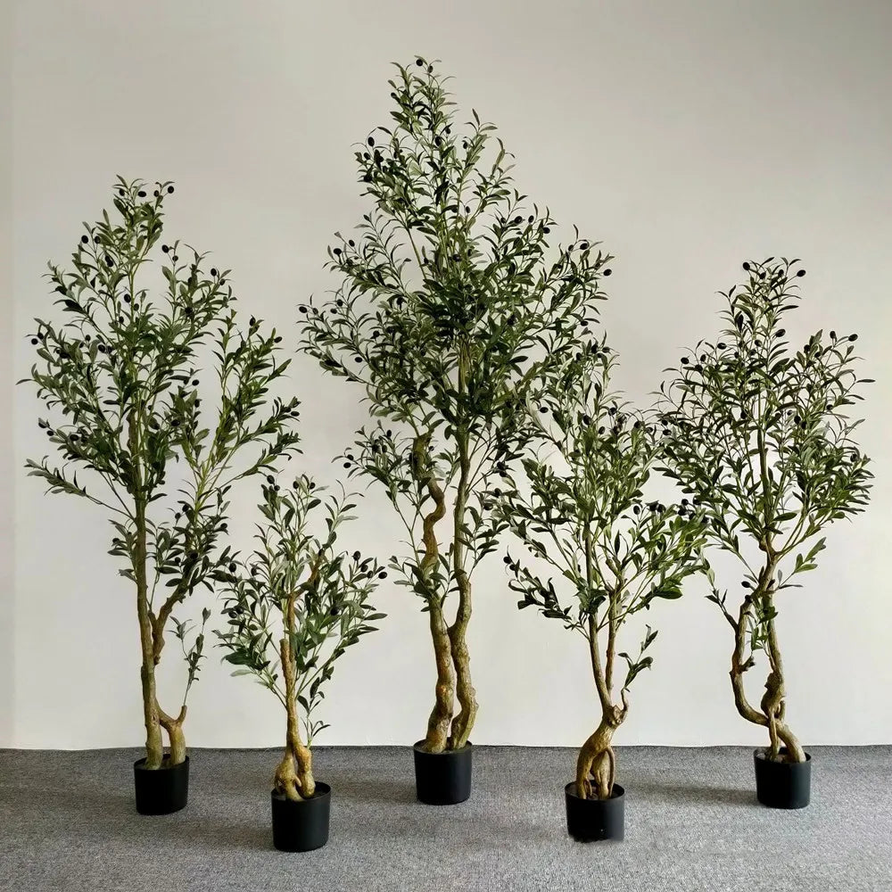 Large Artificial Olive Branches and Fruits