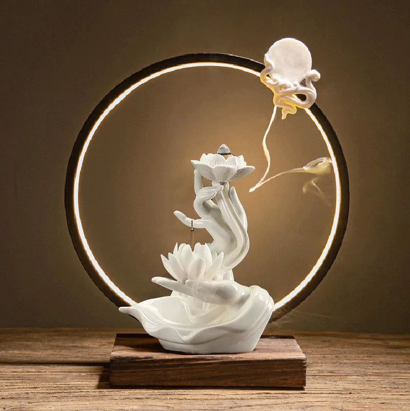 Handmade Ceramic Aromatherapy Fountain for Yoga & Meditation Spaces