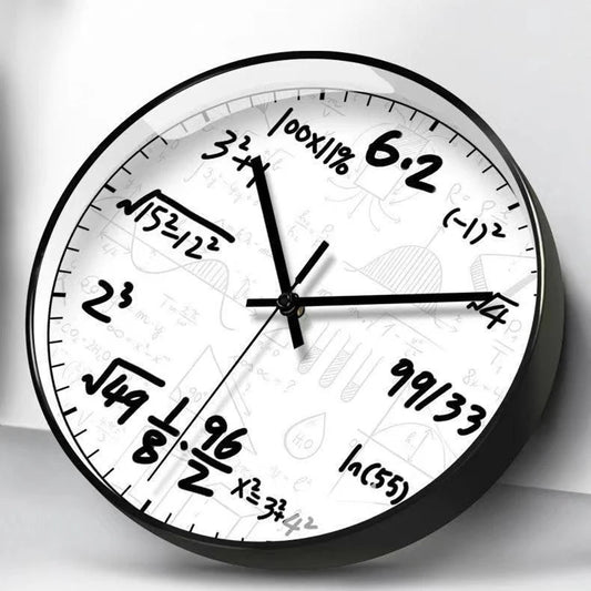 New Chalkboard Math Formulas Wall Clock