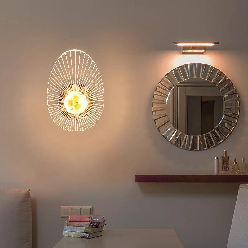 Elegant Acrylic Shell Lamp for a Modern Living Room