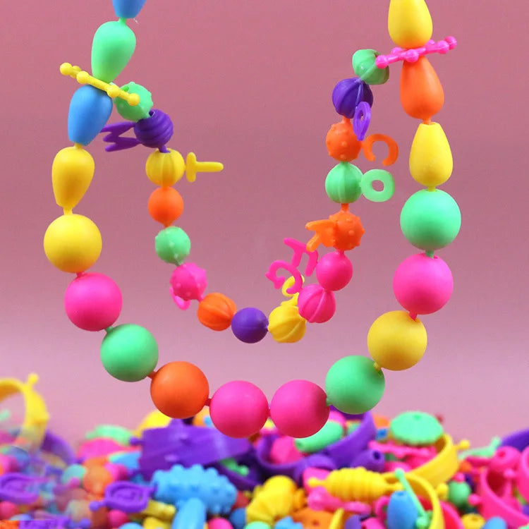 Creative DIY Handmade Pop Beads Set for Baby Girls