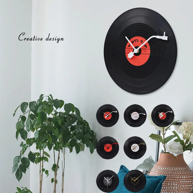 Musical Record Wall Clock