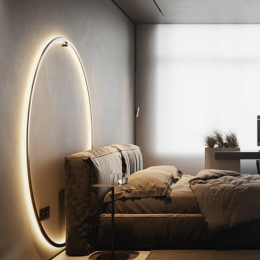 Round Ring With USB Plug Wall Sconce