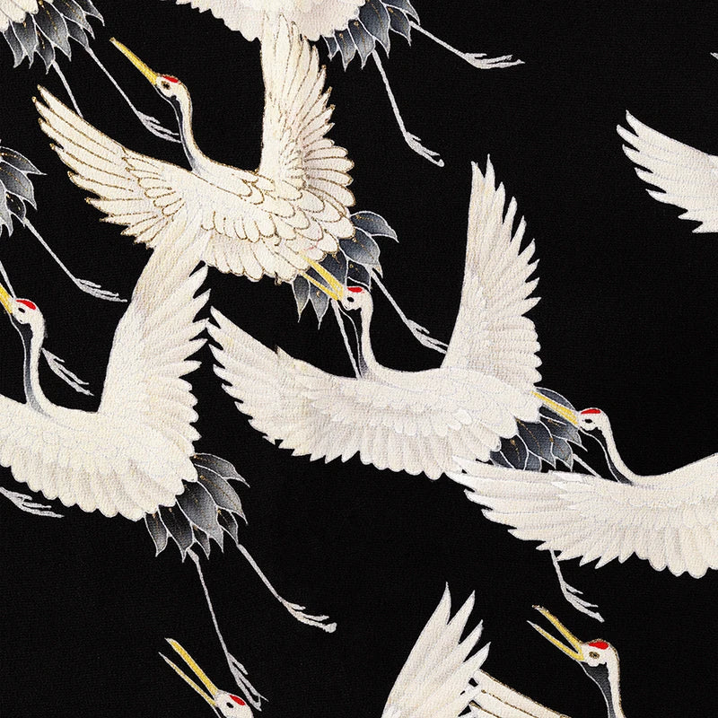 Flying Crane Hokusai Eclectic Coastal Wall Art