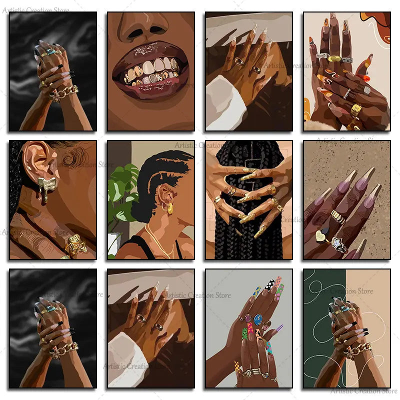 Modern African Artwork: Nails Edition