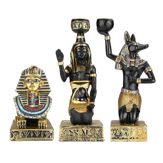 Ancient Egyptian Gods and Goddess Candlestick Holders