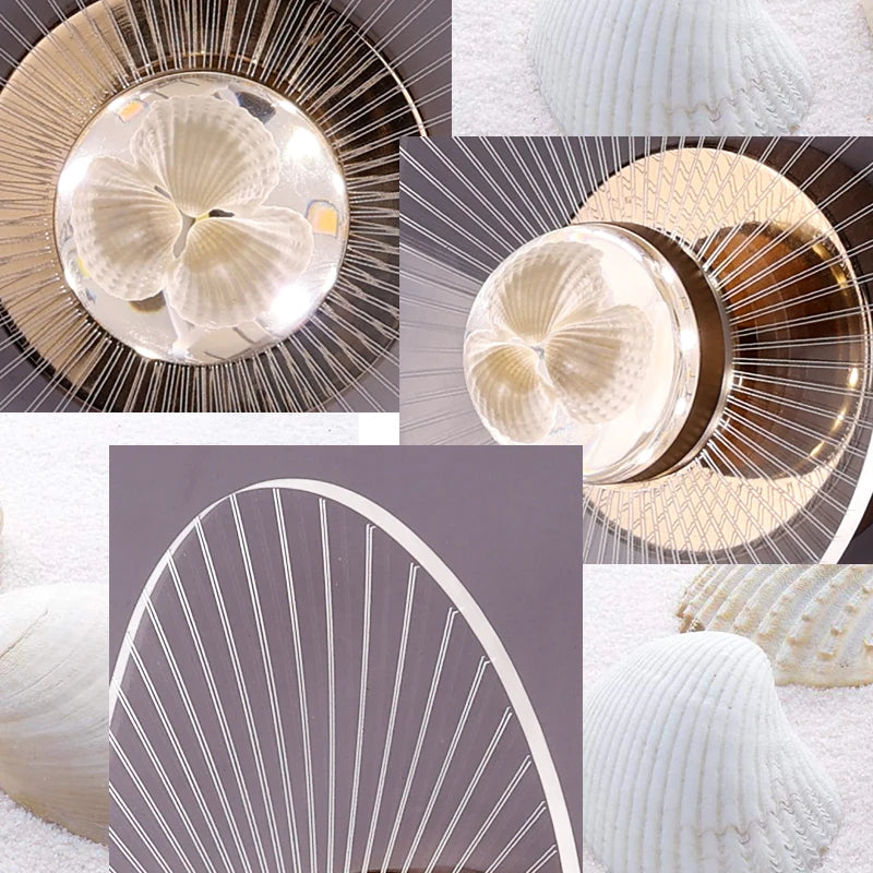 Elegant Acrylic Shell Lamp for a Modern Living Room