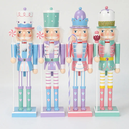 Christmas Nutcracker Figurines in Candy Colors