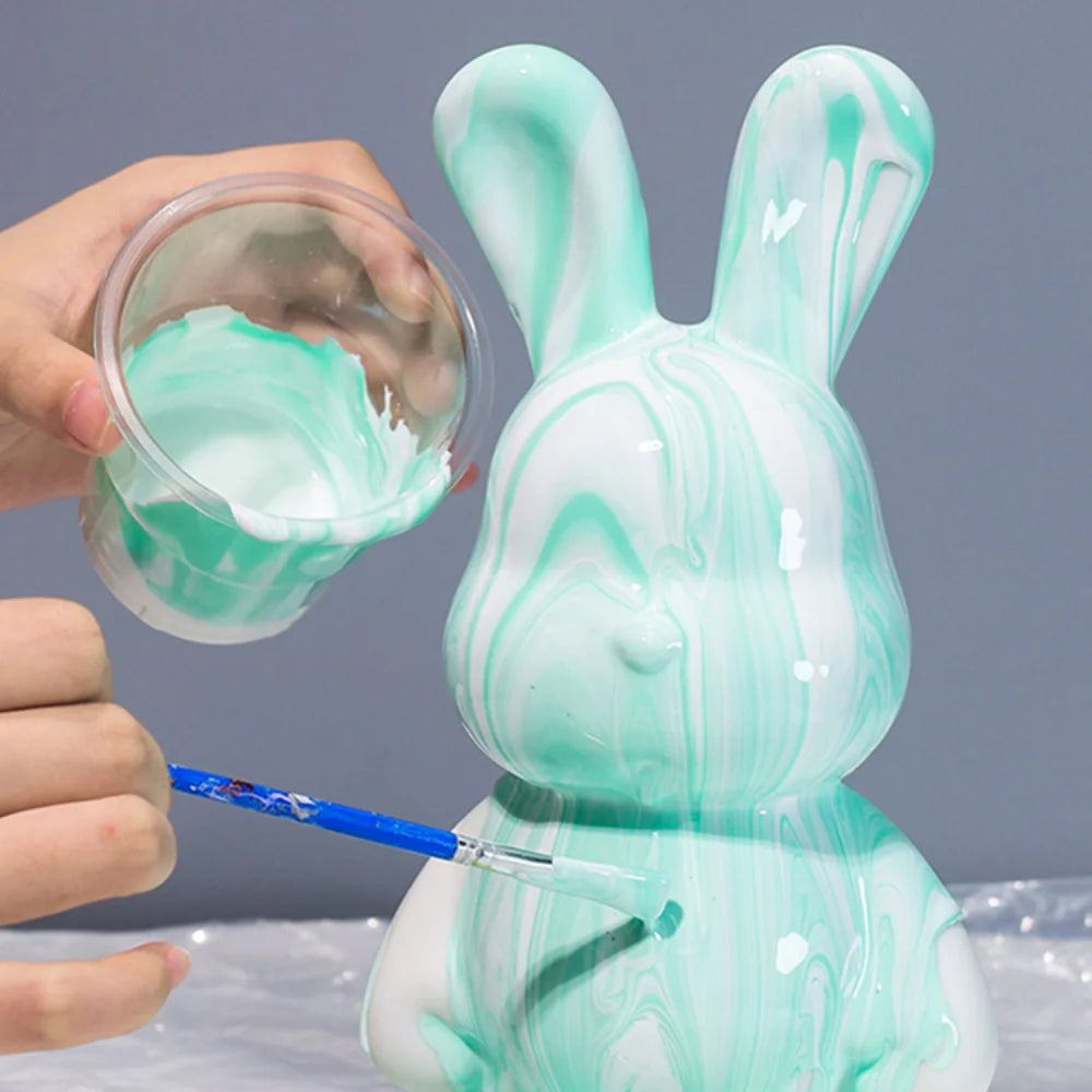 DIY Fluid Rabbit White Body Ornament