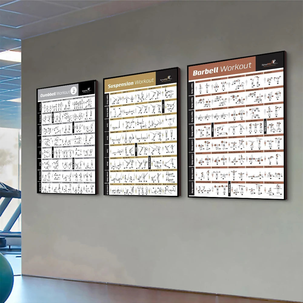 Yoga & Workout Action Pose Canvas Poster