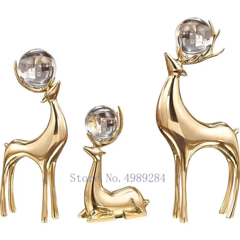 Deer with Crystals Nordic Figurine