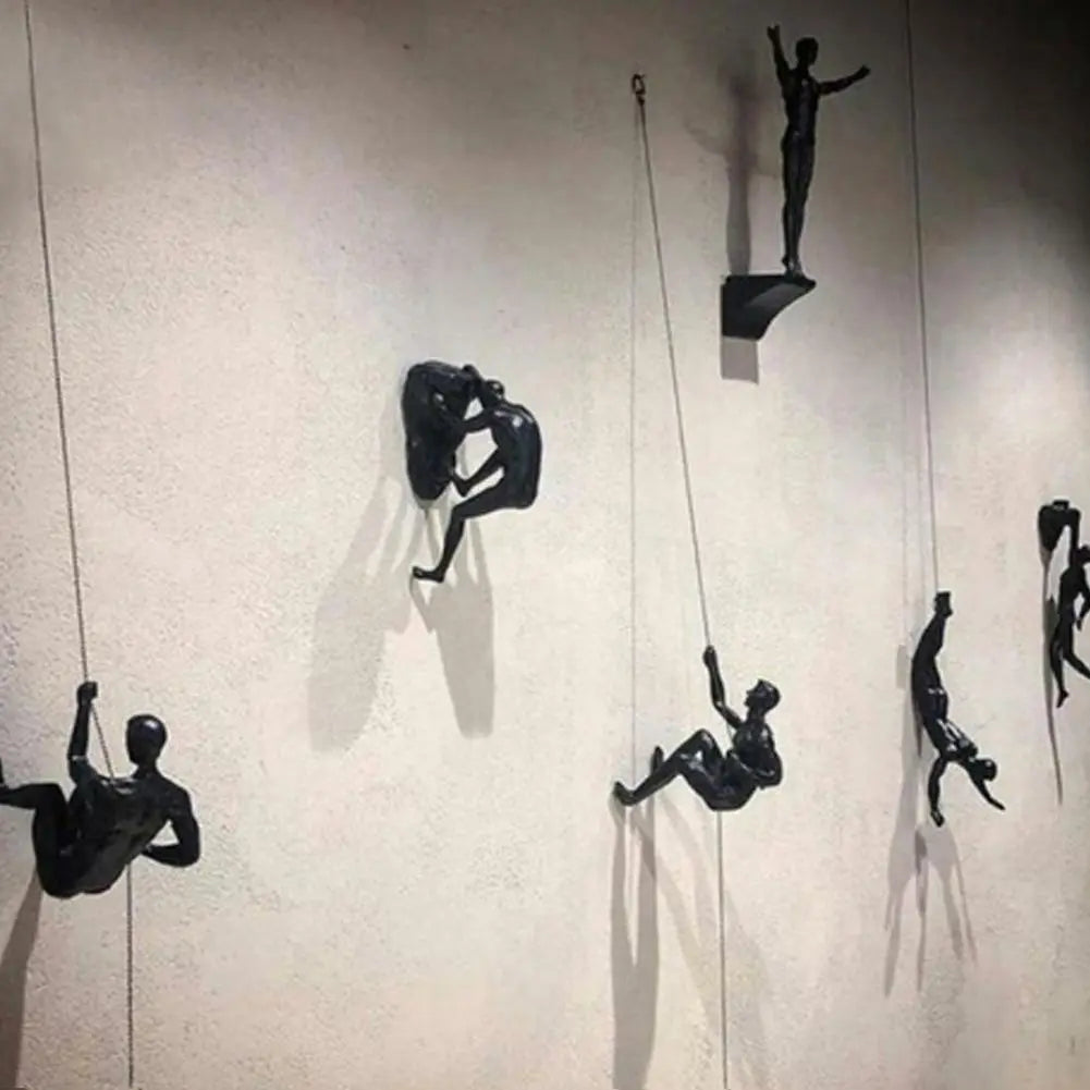 Rock Climbing Man Resin Wall Hangings