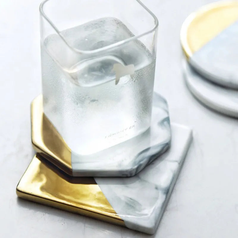 Luxury Gold Marble Coasters