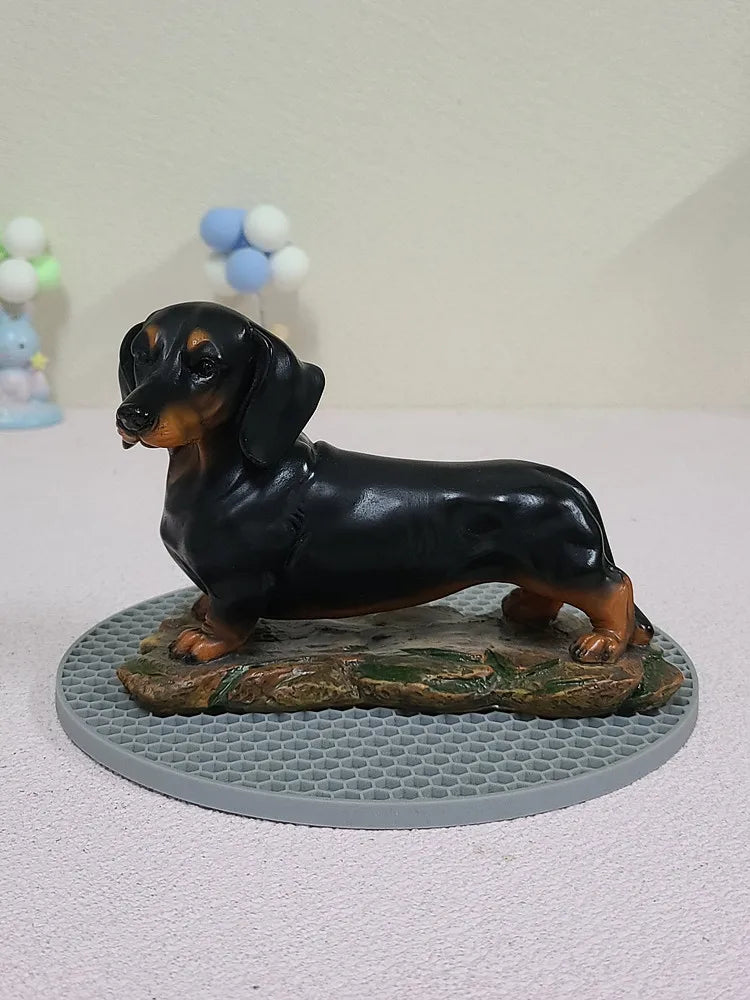 Simulation Dachshund Resin Figurines