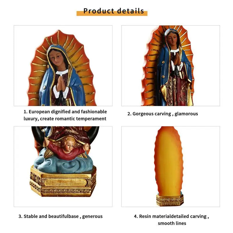 Beautifully Painted Guadalupe Statue