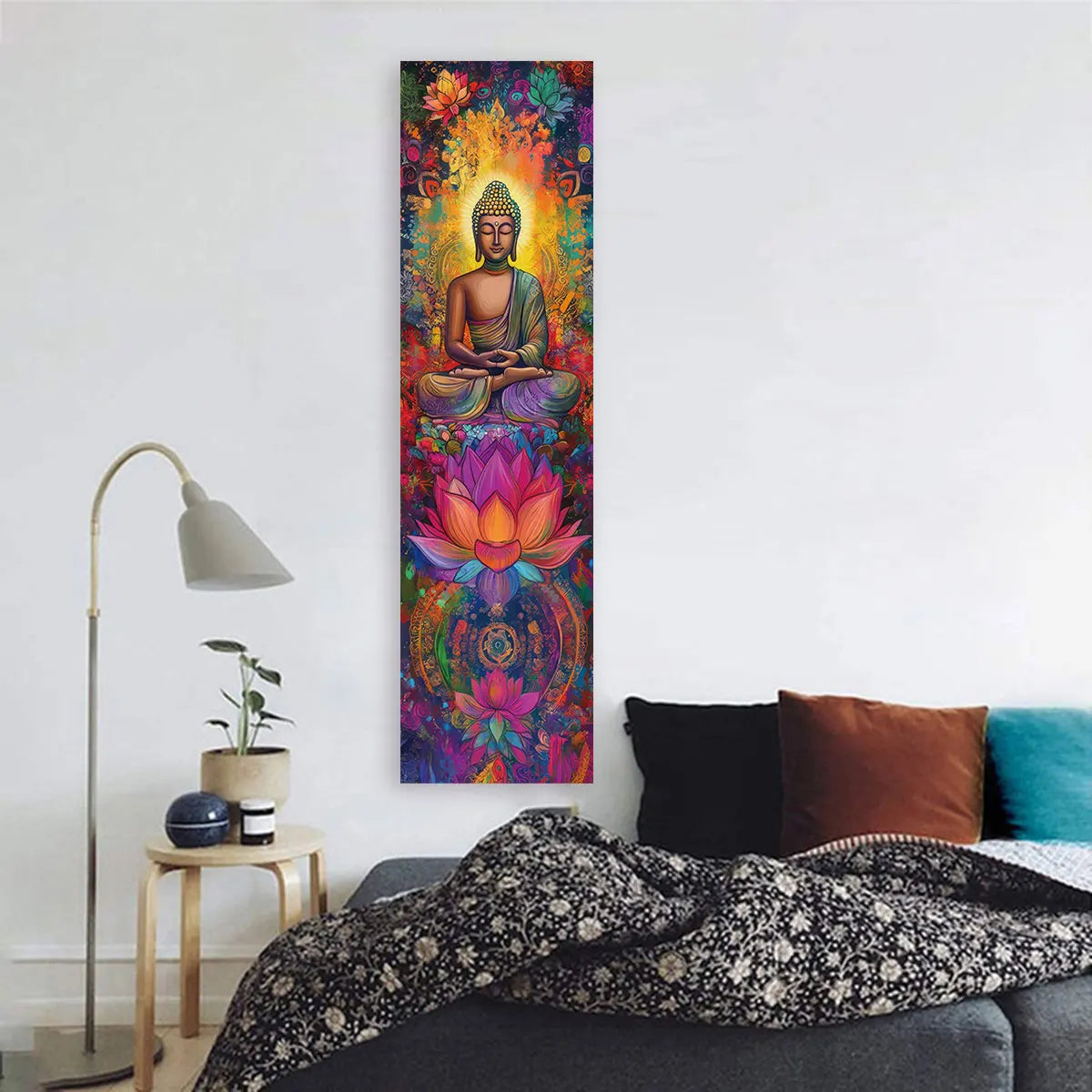 Buddha & Lotus Mandala Tapestry – Meditation Wall Hanging
