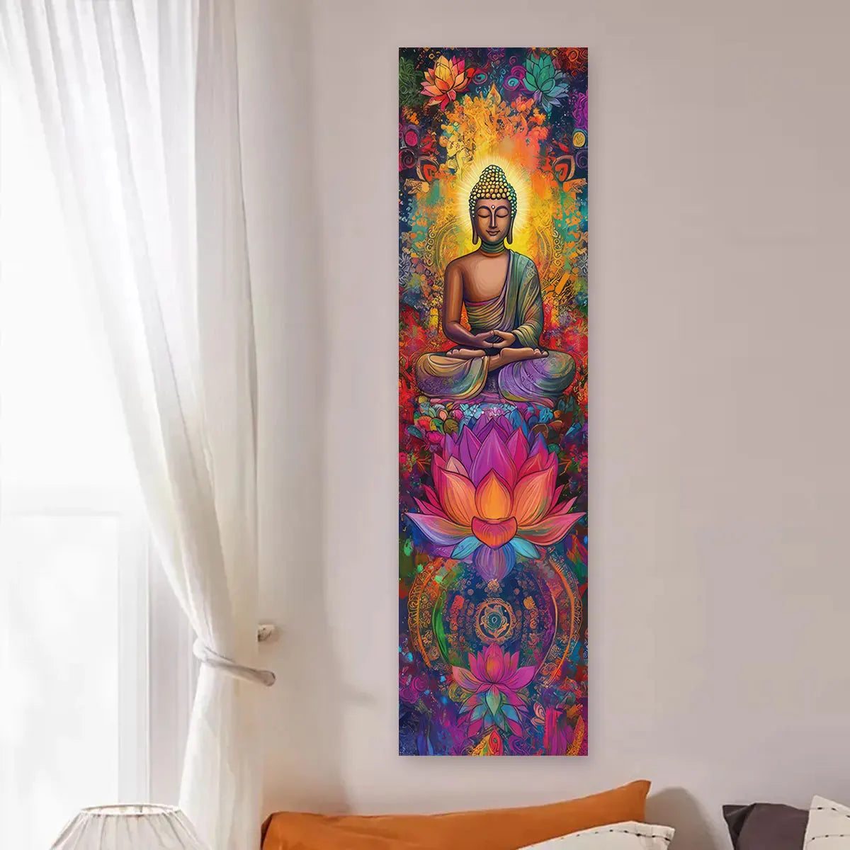 Buddha & Lotus Mandala Tapestry – Meditation Wall Hanging