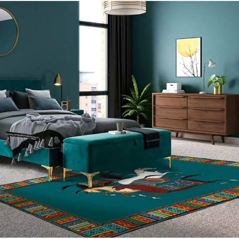 Ethnic Luxury Horse-Style Carpet