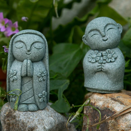 Cute Maitreya Blue Sandstone Buddha Statues