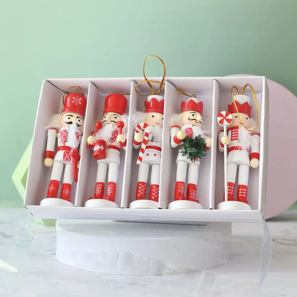 5 Pcs/Set British Style Wooden Nutcracker Puppets