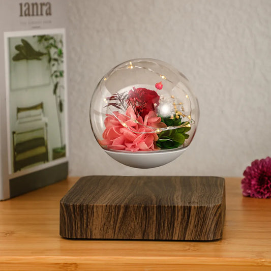 Stunning Flower Themed Magnetic Levitating Lamp