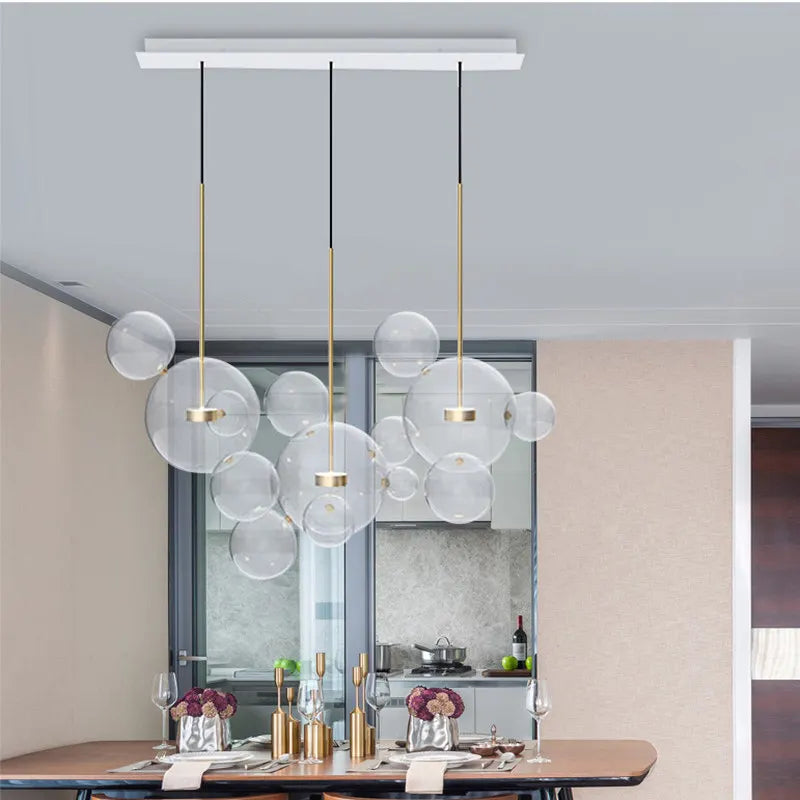 Nordic Clear Glass Bubble Chandelier