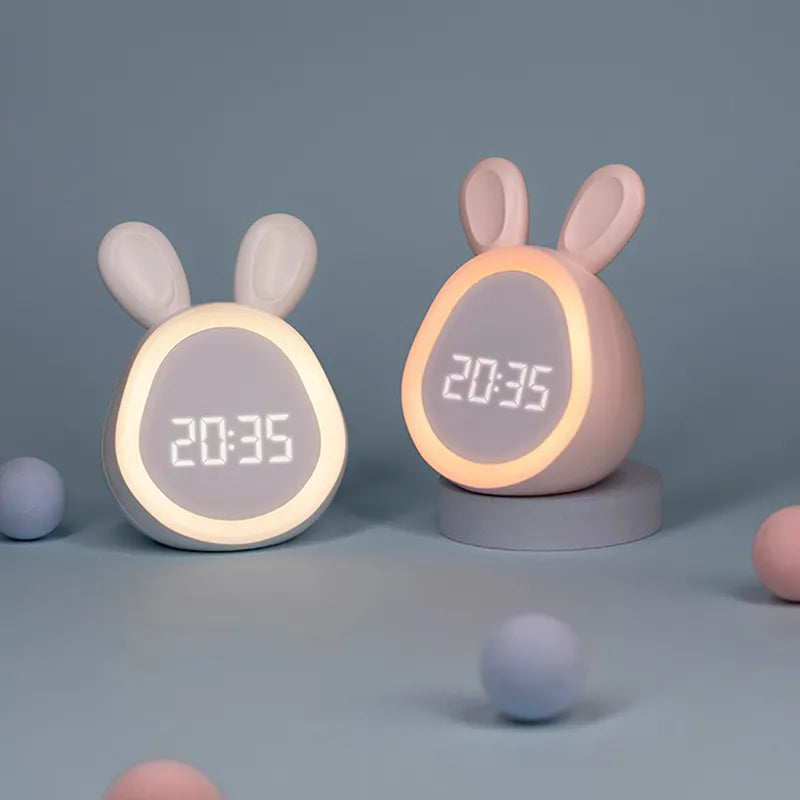 Kids Cute Rabbit Alarm Clock With Intelligent Program Control