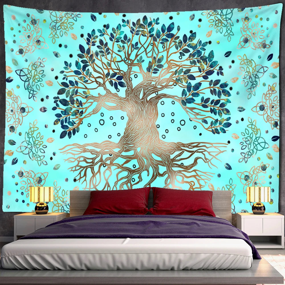 Mysterious Tree of Life Tapestry Wall Hanging