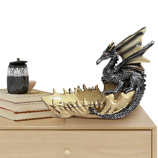 Dragon Skull Decorative Figurine with Storage