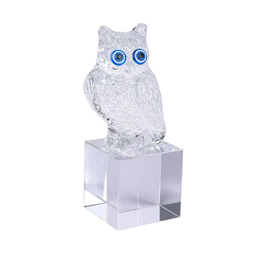 Super Cute Crystal Owl with Blue Eyes