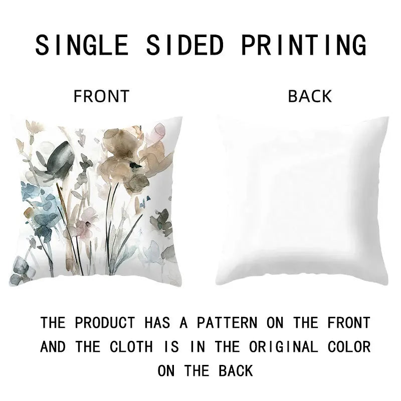 Fashionable Floral Throw Pillow Cover