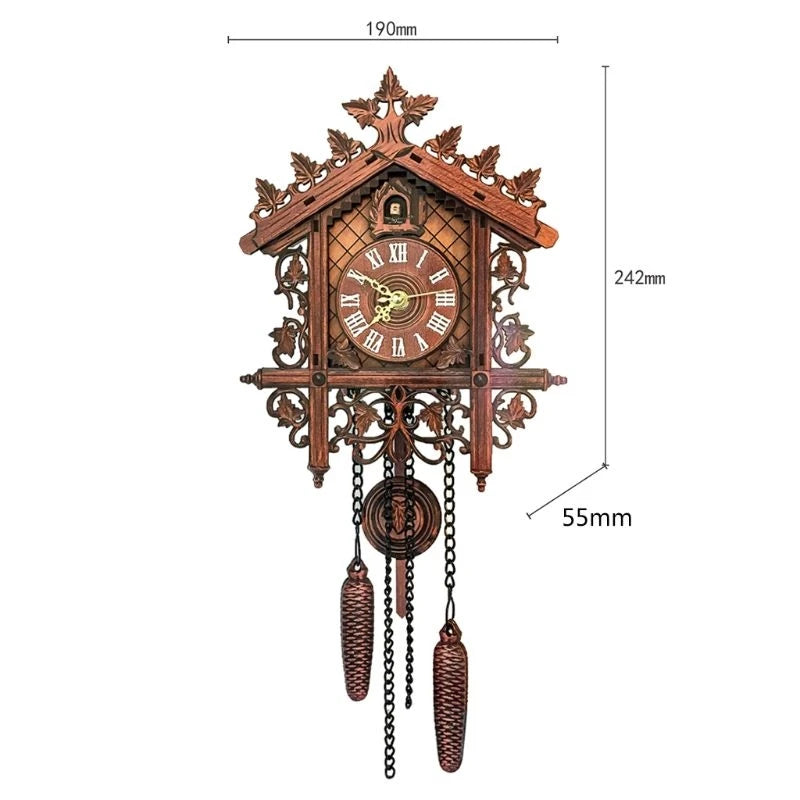 Vintage Wooden Cuckoo Wall Clock