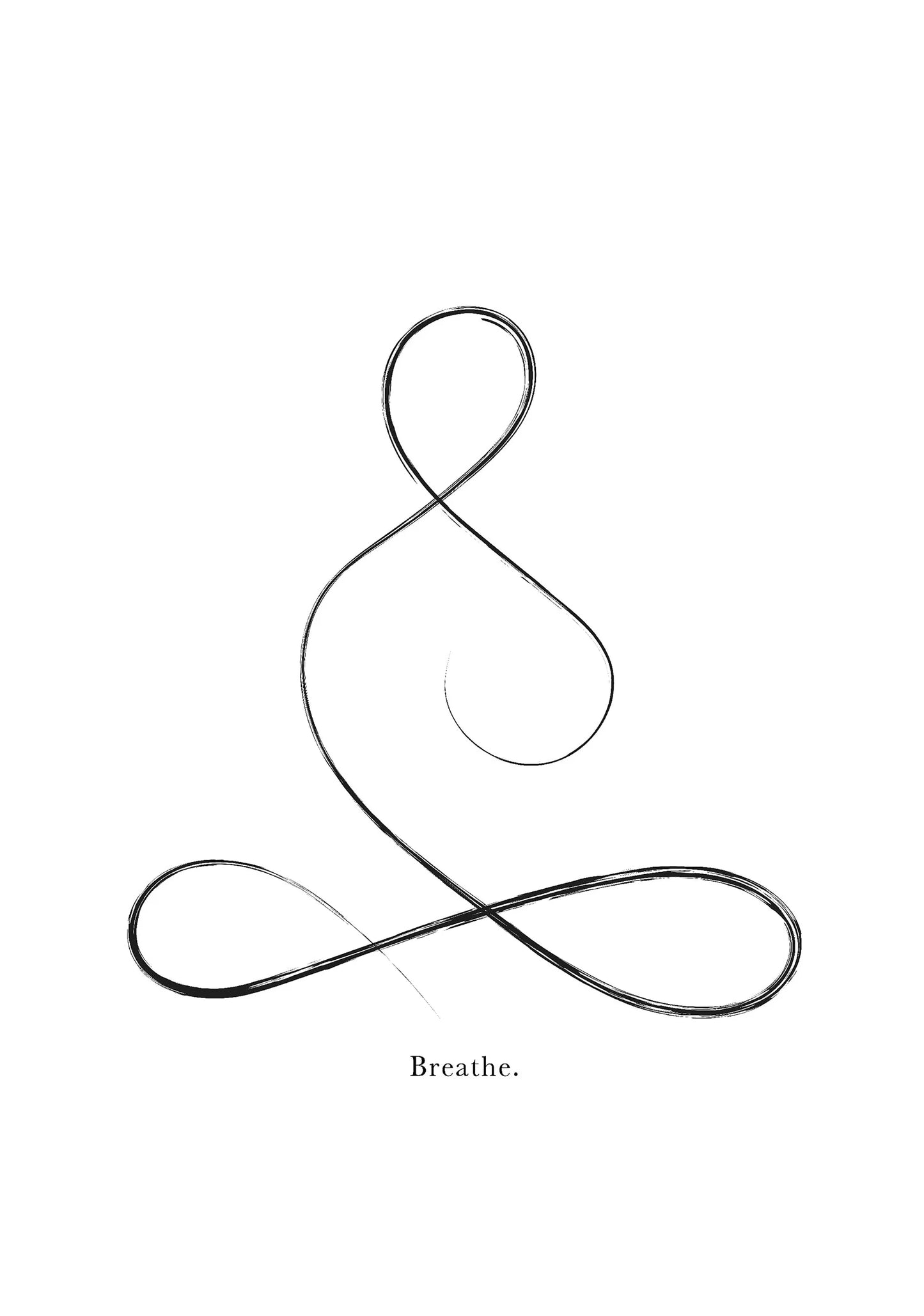 Yoga Pose Line Art Canvas – Minimalist Meditation Wall Decor