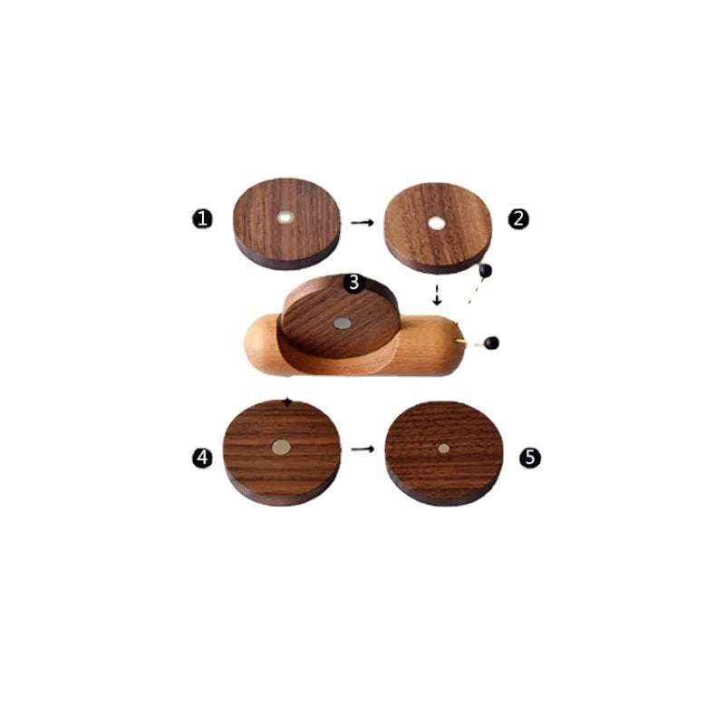 Japanese Style 1 Set Wood Cup Mat