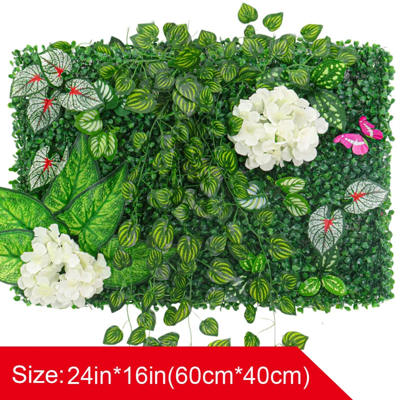 Artificial Plants Grass Wall Panel-Boxwood Hedge