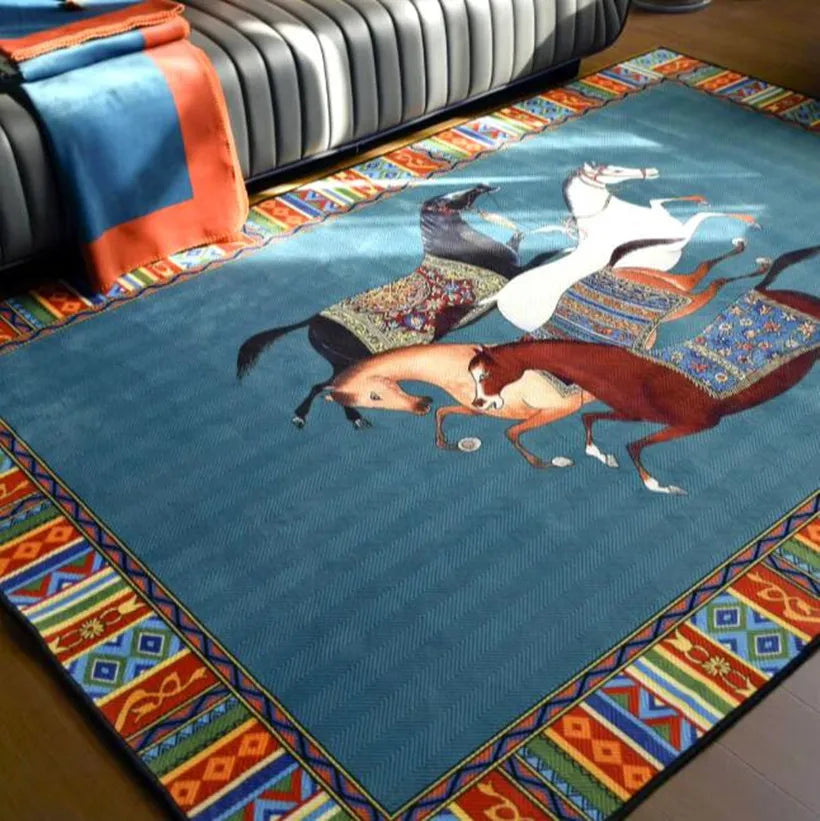 Ethnic Luxury Horse-Style Carpet