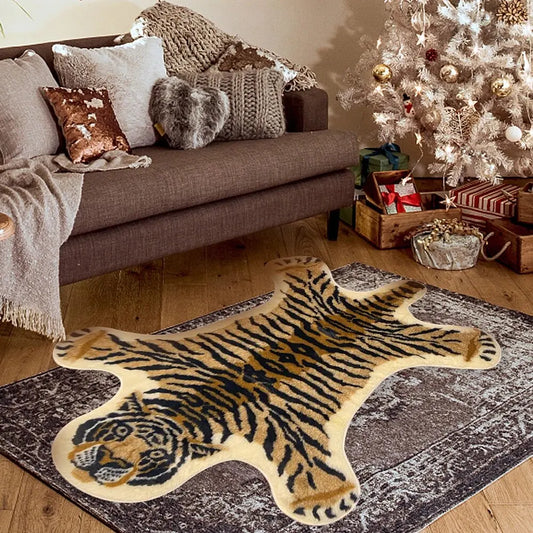 Imitation Tiger Pattern Carpet for Living Room