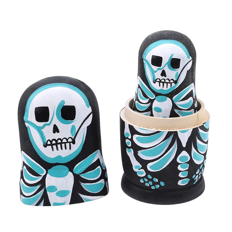 5Pcs/Set Scary Skull Matryoshka Dolls